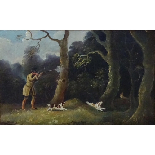 40 - Attributed to Philip Reinagle (1749-1833),  Oil on canvas, Pheasant game shooting with a musket in t... 