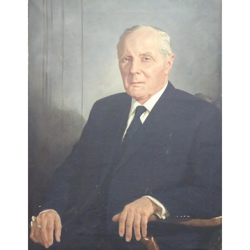 6 - Howard Barron (1900-1991), Oil on canvas, Portrait of a gentleman, Signed lower right. 32 x 25'' Bar... 