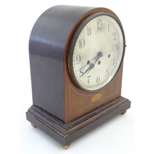 Junghans arch shaped 3 train mantle clock a Westminster chime