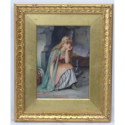 1148 - John Scott (1850-1918/19), Watercolour, The penitent Israelite, David the shepherd boy , Signed with... 