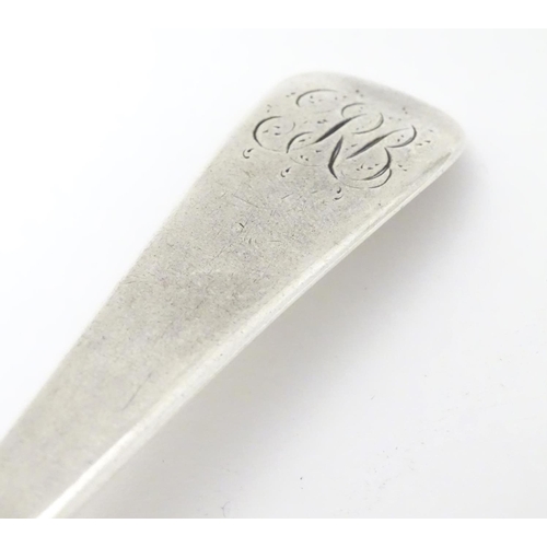 131 - A Geo III silver old English pattern table spoon hallmarked London 1776 maker TC 8 3/4''  long (68g)