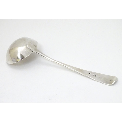 194 - A Victorian silver old English pattern sauce ladle hallmarked London 1884 maker MJ. Approx 7'' long ... 