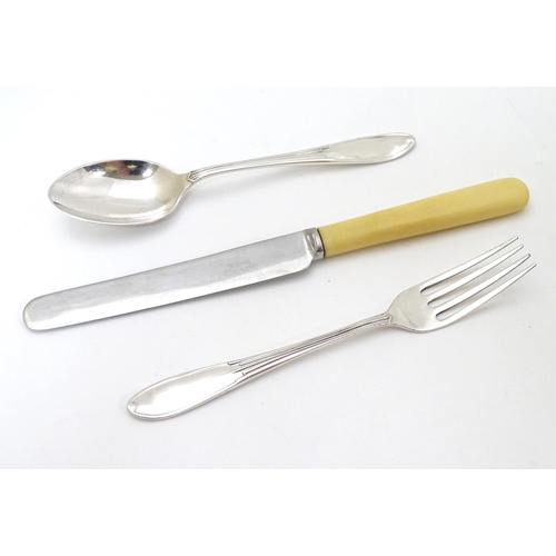 197 - A Christening set comprising fork and spoon hallmarked Birmingham 1937 maker Arthur Price & Co Ltd. ... 