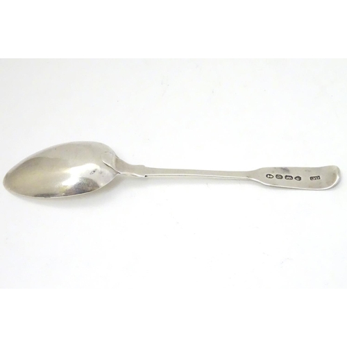 234 - A silver fiddle pattern teaspoon hallmarked London 1828 maker Clement Cheese. 5 ½'' long (14g)