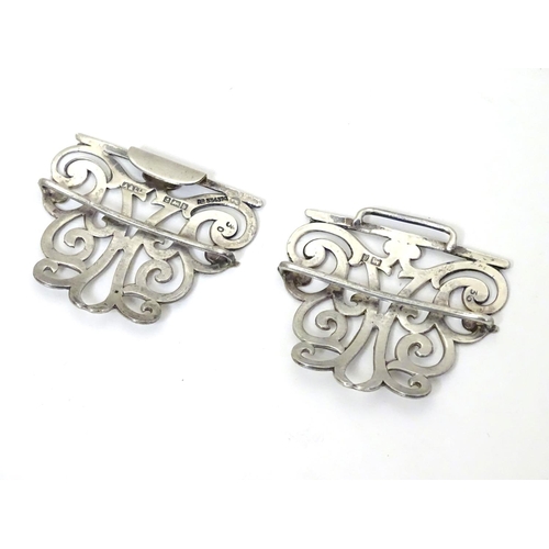 245 - A silver nurses buckle hallmarked Birmingham 1901 maker Adie Lovekin Ltd. 3 1/4'' wide overall