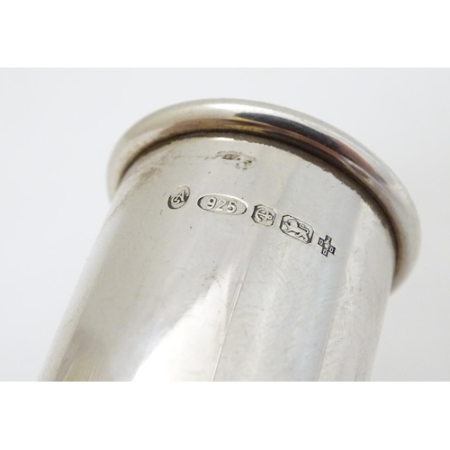 254 - A pair of silver party popper sleeves / covers hallmarked London 2000 maker Asprey & Garrard 2 1/4''... 