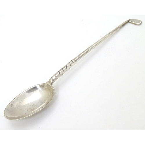 262 - A silver teaspoon with handle formed as a golf club. Birmingham 1936 maker Barker Brothers Silver Lt... 