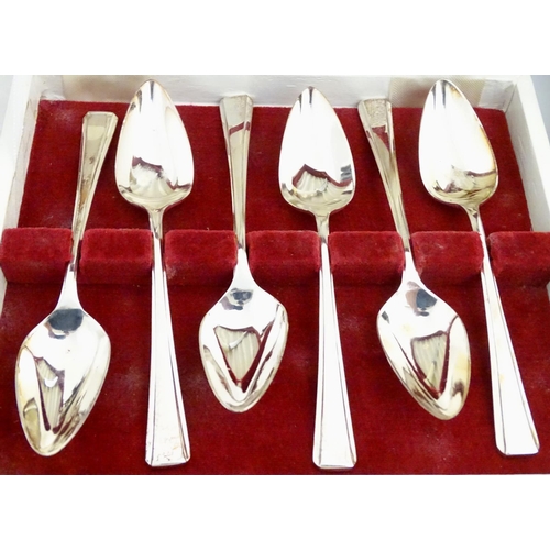 264 - Assorted silver plated wares including tea set cased flatware, fish eaters etc