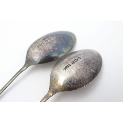 268 - A pair of silver teaspoons hallmarked Sheffield 1930 maker William Gallimore & Sons, a silver butter... 