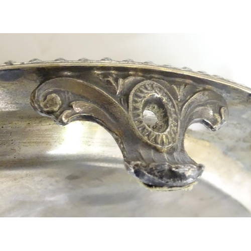 273 - A large oval silver plate tray 23 1/2'' x 17 1/2''