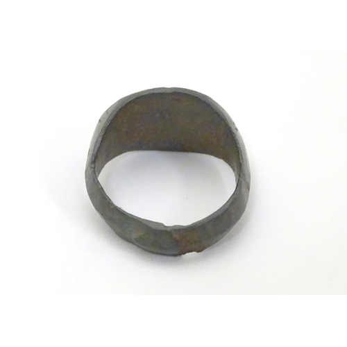 294 - An Antique bronze ring reputed to be from the Roman period