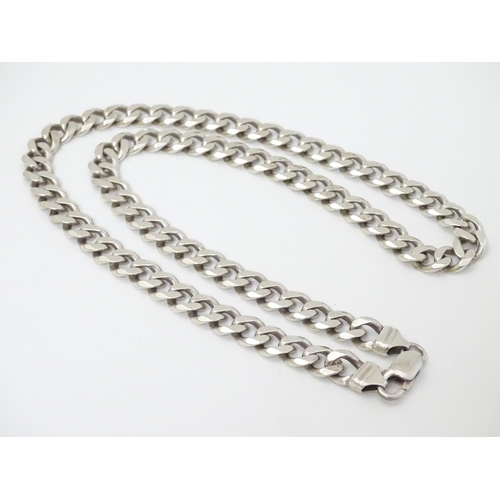 360 - A silver chain necklace approx 20'' long (56g)