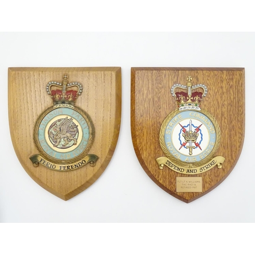 403 - Militaria: Two RAF Officers Mess shields, bearing the insignia of the Royal Air Force Liaison Party ... 