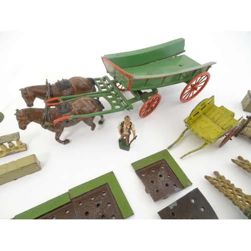 429 - Diecast lead figures: Britains Ltd, London, a garden polychrome set to include a plethora of plants:... 