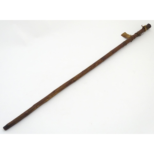 511 - A Boer War walking stick formerly belonging to David Lockhart Maxwell, who was wounded in the Boer W... 