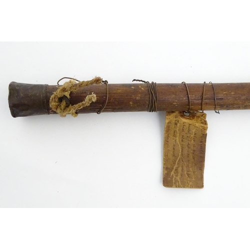 511 - A Boer War walking stick formerly belonging to David Lockhart Maxwell, who was wounded in the Boer W... 