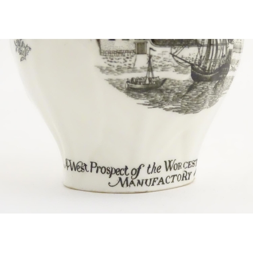 68 - A Royal Worcester bicentenary, 1751-1951, commemorative jug, decorated with the west prospect of the... 