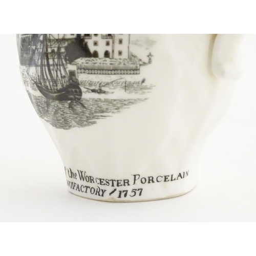 68 - A Royal Worcester bicentenary, 1751-1951, commemorative jug, decorated with the west prospect of the... 