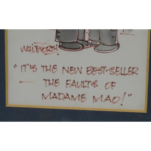 704 - James Whitworth (1970), Political and editorial Newspaper cartoonist, Original felt pen  and waterco... 