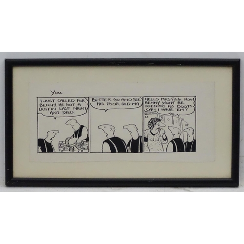 713 - William Anthony ' Tony ' Husband (1950), Political and editorial Newspaper Cartoonist, Original pen ... 