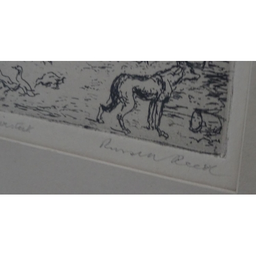 717 - Russell Sidney Reeve (1895-1970), Two signed etchings, 'Farmyard Friends' and 'A Smallholder's Lives... 