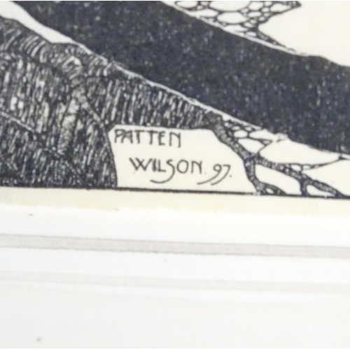 719 - Patten Wilson (1868-1928), Monochrome print, Rustrum and the Simoorg,  Ascribed under and facsimile ... 