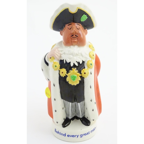 72 - Breweriana: A Beswick toby jug advertising Worthington's India Pale Ale, formed as Lord Mayor, 'Behi... 