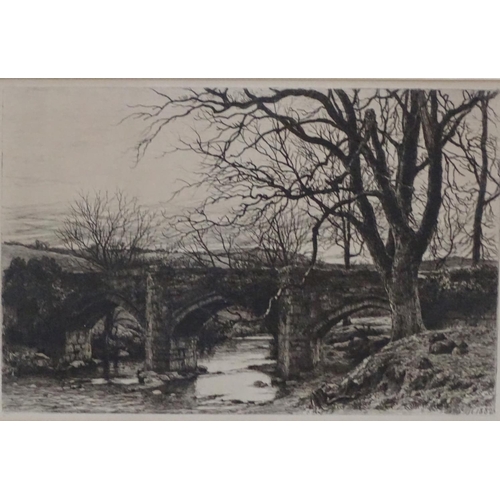 725 - RJC 1882, Etching, Stone bridge over a river, Wel-schart ? 1878 RSA, Engraving (3)