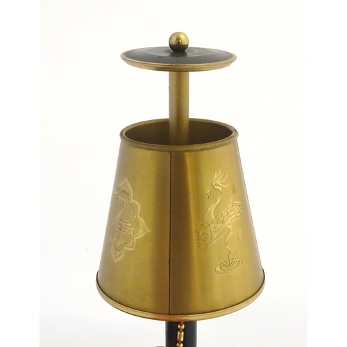 739 - Vintage Retro :   A ' Golden Age ' musical clockwork cigarette dispenser and ashtray formed as a tab... 