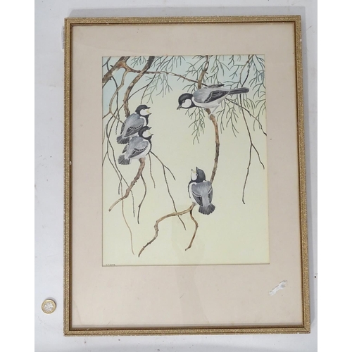 111 - R. F. Jacob,  Watercolour, A scene depicting a bird feeding its young, Signed lower left