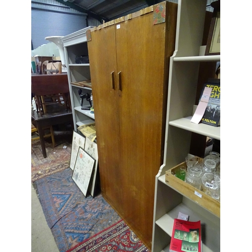 129 - E. Gomme, light oak wardrobe (2 door)