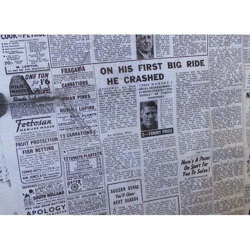 14 - 3 framed prints of The People newspaper from 1940's