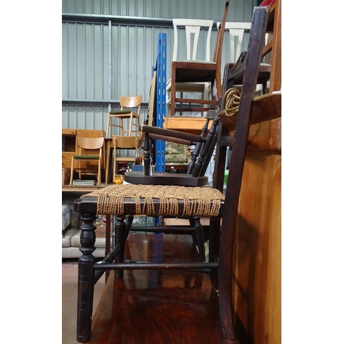 141 - 2 children's/dolls chairs, one rush seat and the other German made