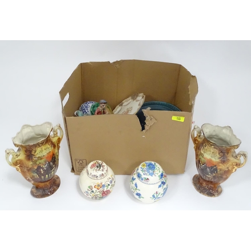 17 - A box of assorted ceramics