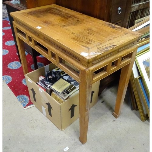 192 - An oriental side table / hall table