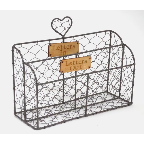 199 - A wire letter rack