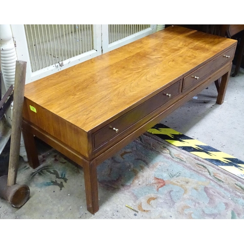 207 - A retro coffee table with 2 drawers