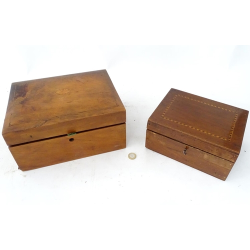 238 - 2 inlaid work boxes