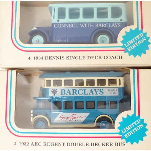 293 - A quantity of boxed limited edition Lledo promotional vehicles for Barclays Bank, to include '1. 192... 