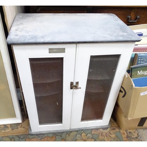 30 - A Eureka slate and wirework meat safe by Goddard and Son, London