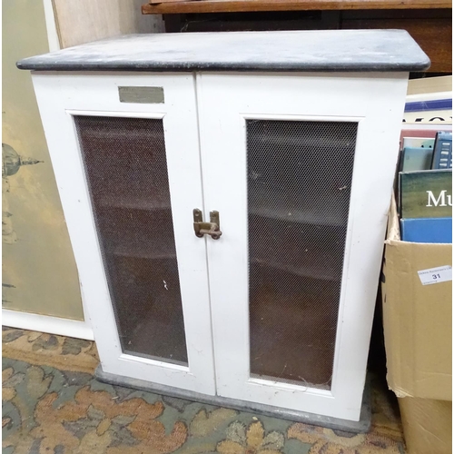 30 - A Eureka slate and wirework meat safe by Goddard and Son, London