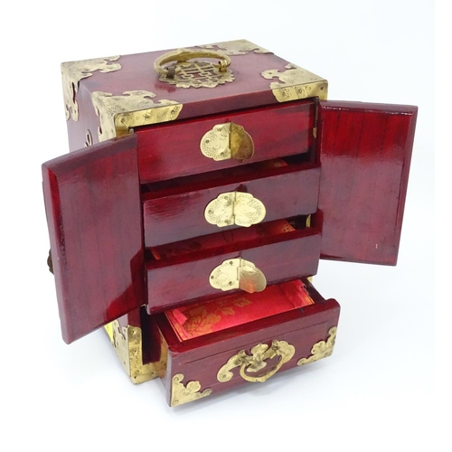 310 - An oriental jewellery box