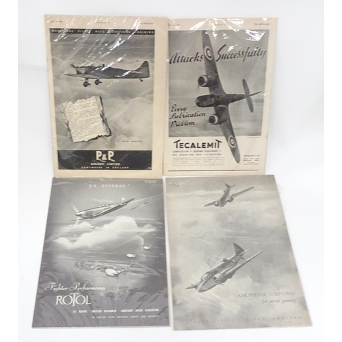 316 - 4 1940s aviation poster supplements from the aeroplane magazine