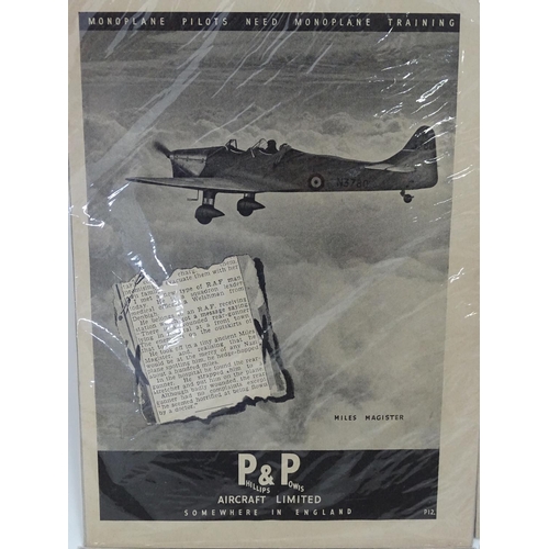 316 - 4 1940s aviation poster supplements from the aeroplane magazine