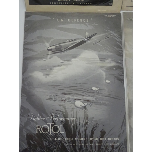 316 - 4 1940s aviation poster supplements from the aeroplane magazine