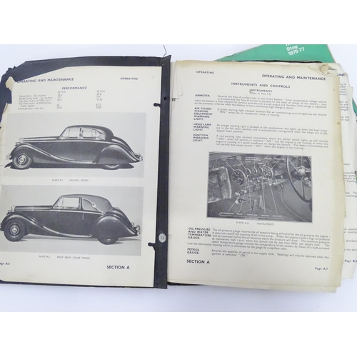 325 - Two owner's manuals for cars: comprising a stag owner's workshop manual auto book 808, triumph stag ... 