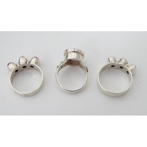 371 - 3 silver rings