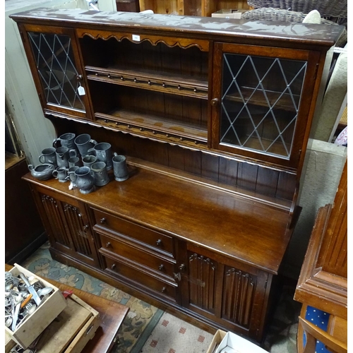 385 - A large oak dresser