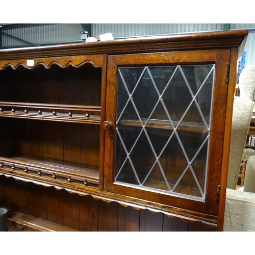 385 - A large oak dresser