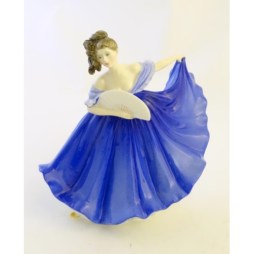 404 - Four Royal Doulton & Co figures of ladies to include Elaine modelled by Peggy Davies (HN2791), Soire... 